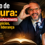 Capa de blog em formato 16:9 mostra Paul em primeiro plano, dentro de um carro, com a mão na testa e expressão pensativa. À esquerda, o título em destaque diz: “Hábito de leitura: por que conhecimento muda negócios, vendas e liderança - Por Paul & Jack”.