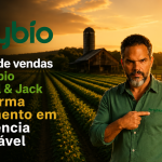 Capa 16:9 do artigo sobre palestra de vendas da Fertybio com Paul & Jack, mostrando o palestrante em cenário rural ao pôr do sol, com destaque para treinamento de vendas transformado em experiência memorável.