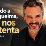 Capa 16:9 do artigo “Quando a vida queima, a fé nos sustenta”, com Paul & Jack em destaque diante de um cenário de montanhas e luz do sol, representando fé, perseverança e superação.