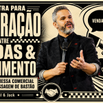 Paul em capa sobre integração entre vendas e atendimento, com aperto de mãos simbolizando a passagem de bastão.