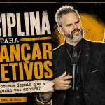 Capa 16:9 em estilo pôster grunge preto e amarelo com Paul Friedericks em destaque e o título “Disciplina para alcançar objetivos”.