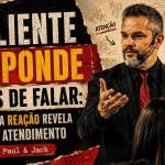Paul Friedericks em capa de artigo sobre a reação do cliente no atendimento, com elementos que representam atenção, conexão e reconhecimento.