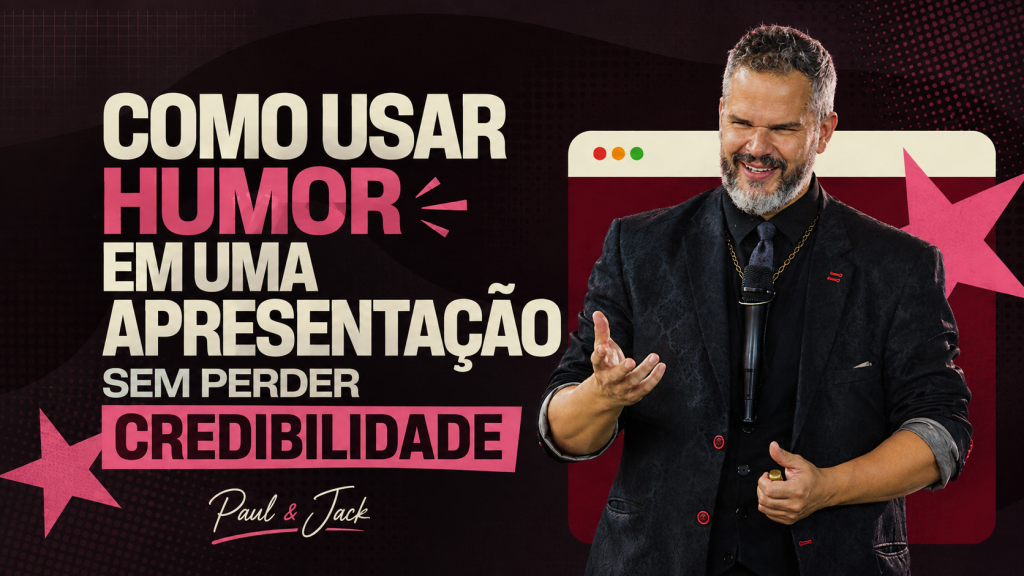 Paul Friedericks em capa do artigo “Como usar humor em uma apresentação sem perder credibilidade”.