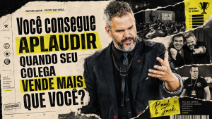 Paul em destaque na capa do artigo “Você consegue aplaudir quando seu colega vende mais que você?”, em arte editorial sobre competitividade no trabalho e maturidade profissional.
