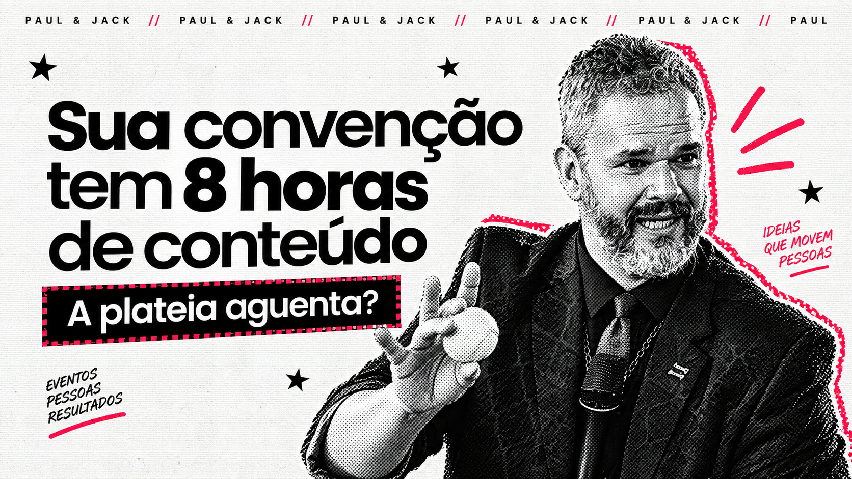 Paul & Jack em arte sobre programação de convenção e atenção da plateia